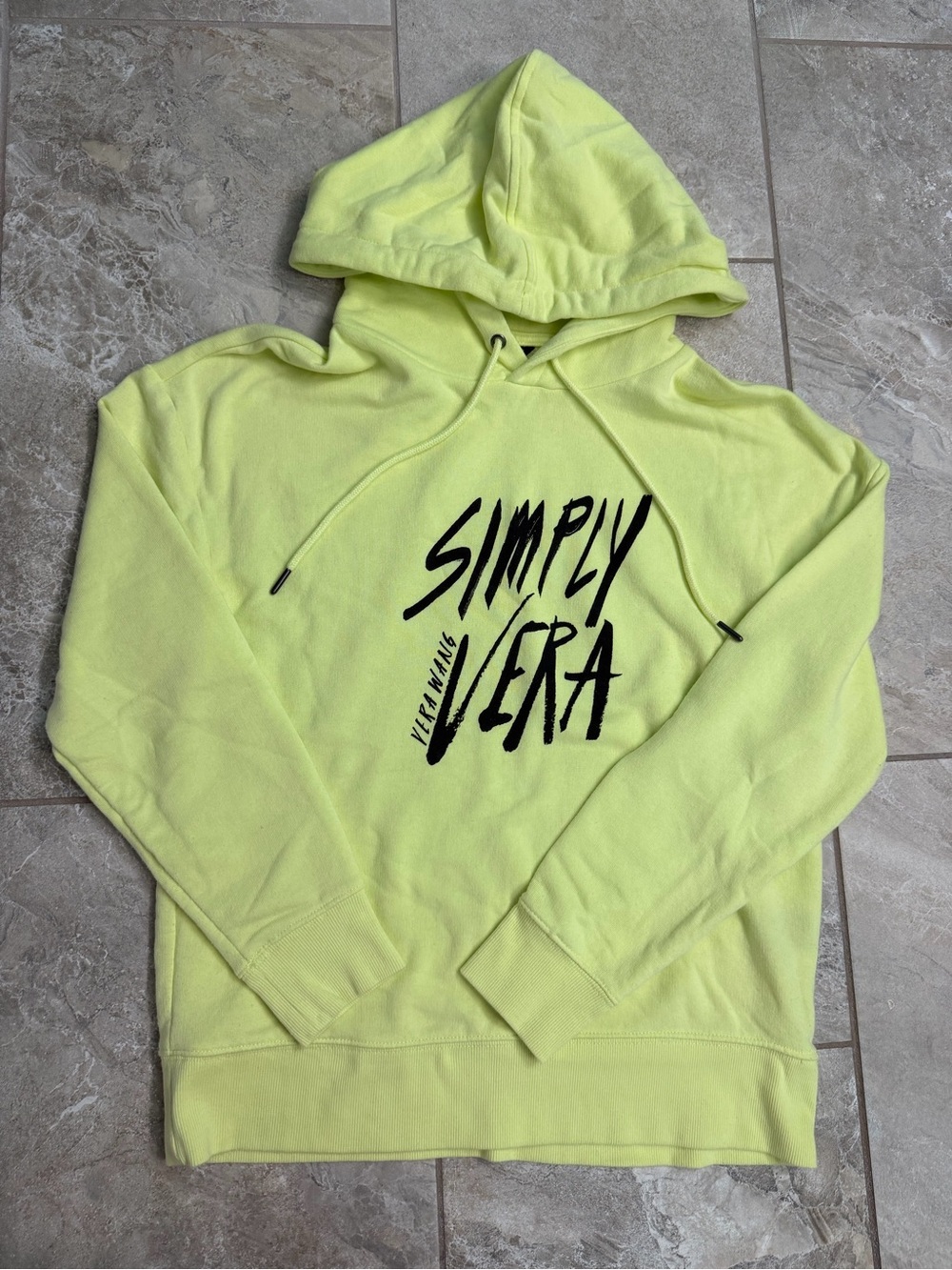 Simply Vera Vera Wang Neon Yellow Graphic Hoodie